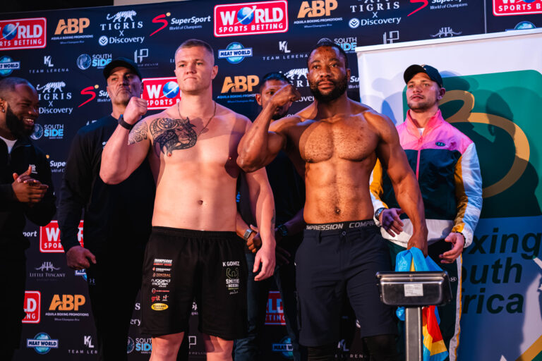 Tension builds as Aquila Boxing weigh-in sets the tone for fight night